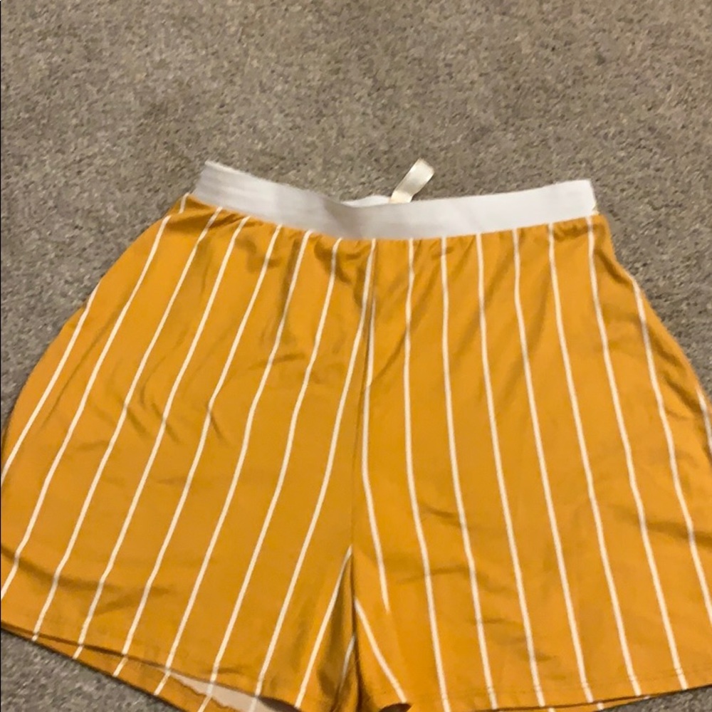 super soft cotton shorts... mustard color